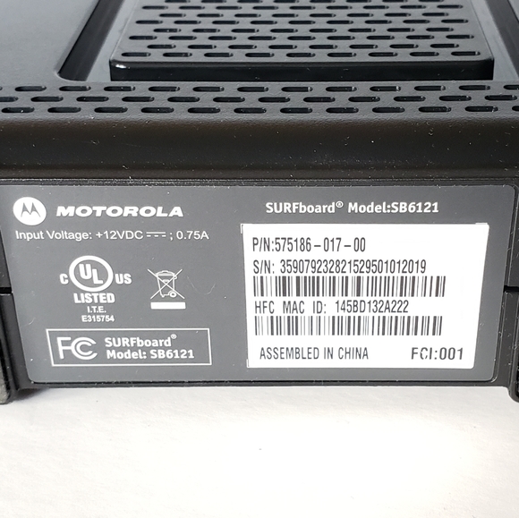 Motorola SB6121 SURFboard DOCSIS 3.0 Cable Modem - Picture 7 of 13